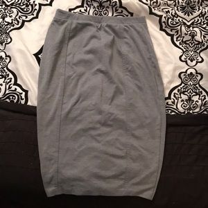 Gray Pencil Skirt